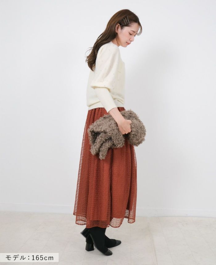 TRECODE（トレコード）の袖パールニットの詳細