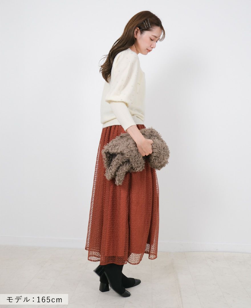 TRECODE（トレコード）の袖パールニットの詳細