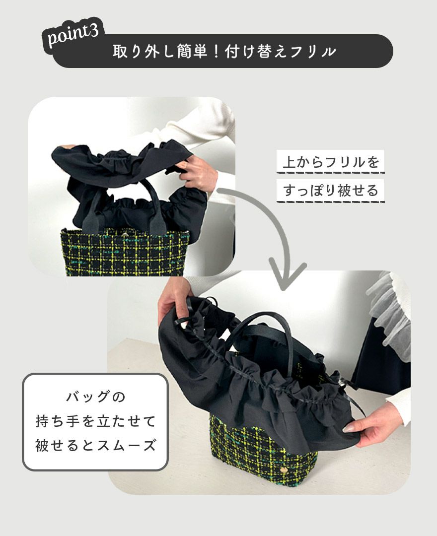 TRECODE（トレコード）のTRECODE マイフリルバッグ MULTIの詳細