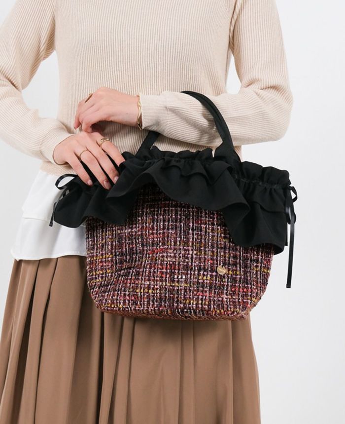 TRECODE（トレコード）のTRECODE マイフリルバッグ PINK×REDの詳細