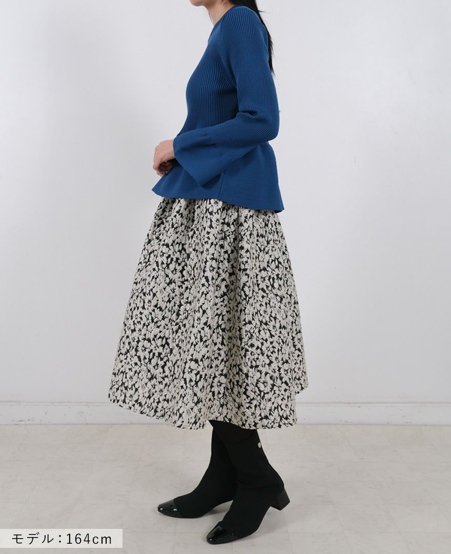 TRECODE（トレコード）の神戸・山の手フラワージャガードスカートの詳細