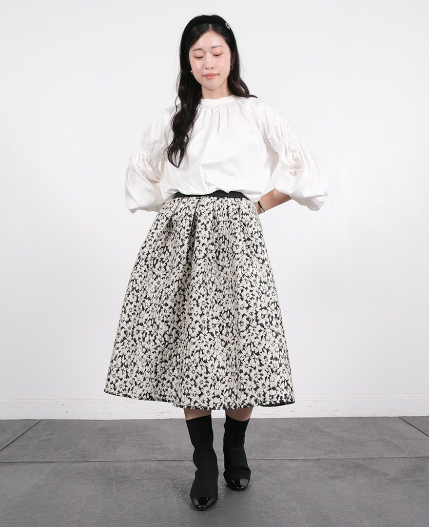神戸・山の手リバーシブルフラワージャガードスカート / TRECODE公式